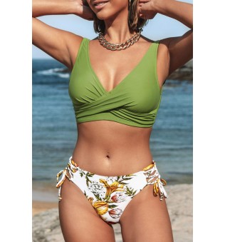 Women's Front Cross Tie Two-Piece Swimsuit
